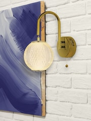Searchlight Satin Brass Charm Wall Light - Image 1 of 4
