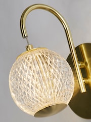 Searchlight Satin Brass Charm Wall Light - Image 2 of 4
