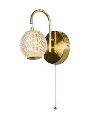 Searchlight Satin Brass Charm Wall Light - Image 3 of 4