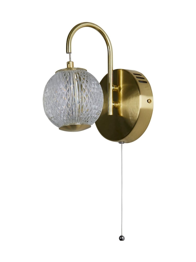 Searchlight Satin Brass Charm Wall Light - Image 4 of 4