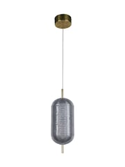Searchlight Satin Brass Tuscany LED Pendant Ceiling Light - Image 4 of 4