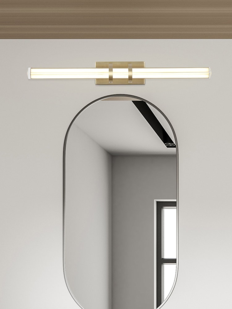 Searchlight Satin Brass Trento LED Wall Light - Image 1 of 4