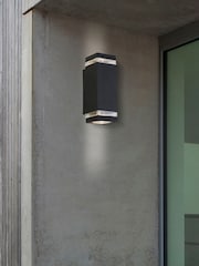 Searchlight Black and Clear Montana Outdoor Wall Light - Image 1 of 4