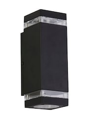 Searchlight Black and Clear Montana Outdoor Wall Light - Image 3 of 4
