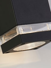 Searchlight Black and Clear Montana Outdoor Wall Light - Image 4 of 4