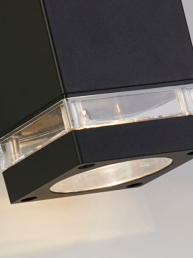 Searchlight Black and Clear Montana Outdoor Wall Light - Image 4 of 4