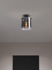 Searchlight Black Santorini 3 Flush Ceiling Flush Fitting Light - Image 1 of 4