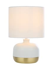 Searchlight White/Gold Kelly Touch Table Lamp - Image 2 of 4