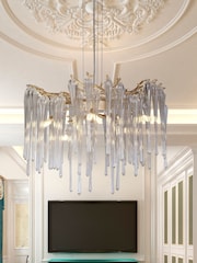 Searchlight Gold Legacy 5 Light Pendant Ceiling Light - Image 1 of 4