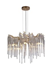 Searchlight Gold Legacy 5 Light Pendant Ceiling Light - Image 2 of 4