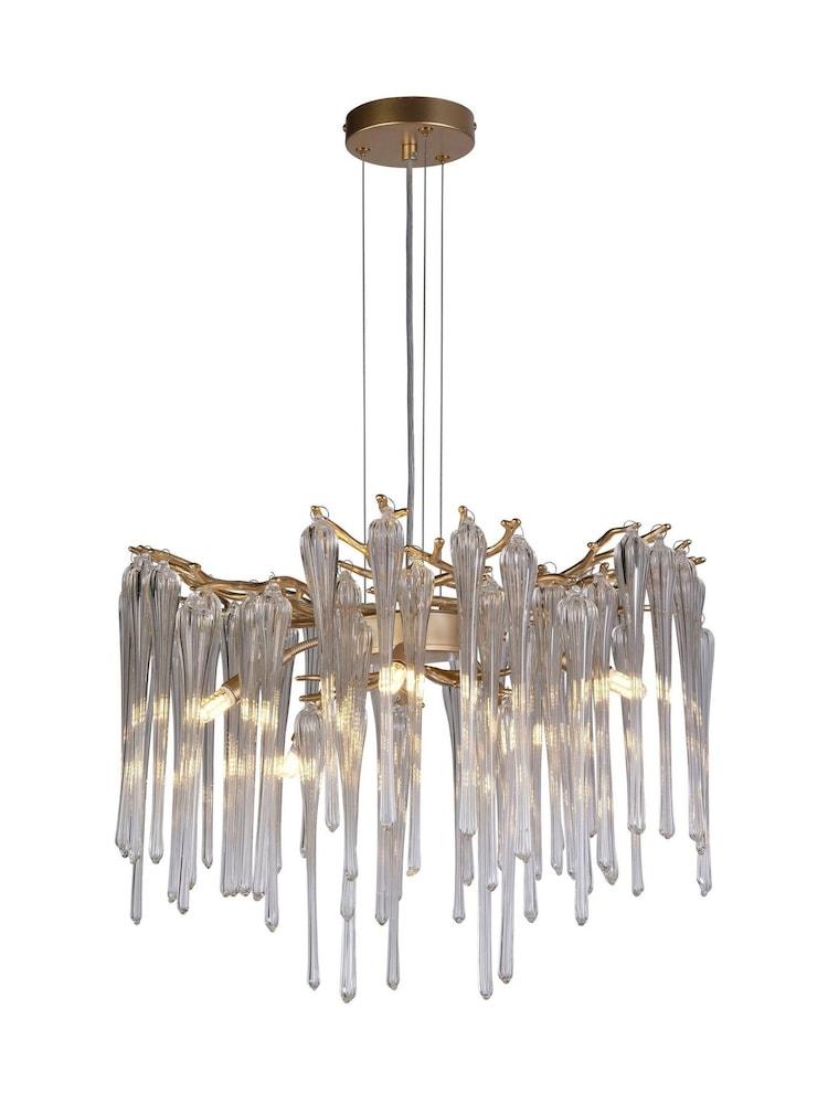 Searchlight Gold Legacy 5 Light Pendant Ceiling Light - Image 2 of 4