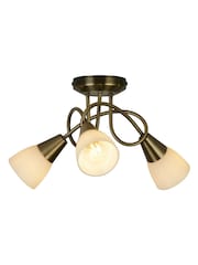 Searchlight Antique Brass Henley 3 Ceiling Light - Image 3 of 4