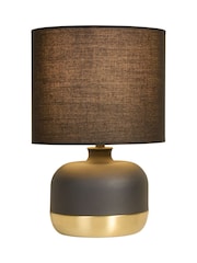 Searchlight Black and Brass Harley Touch Table Lamp - Image 2 of 4