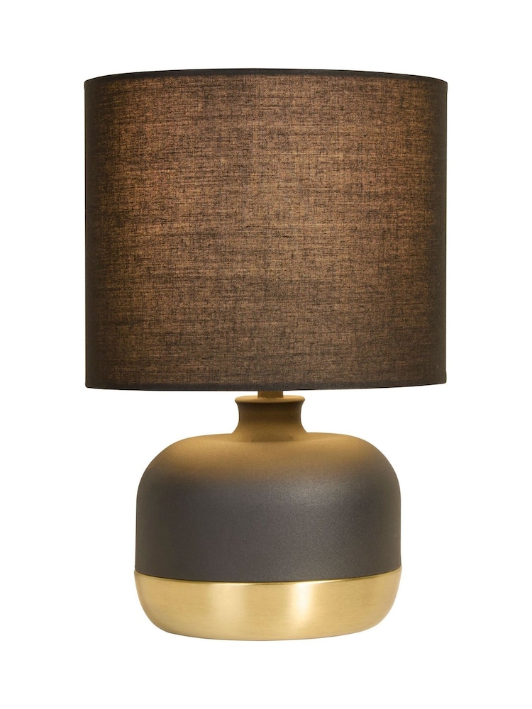 Searchlight Black and Brass Harley Touch Table Lamp - Image 2 of 4