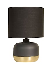 Searchlight Black and Brass Harley Touch Table Lamp - Image 3 of 4