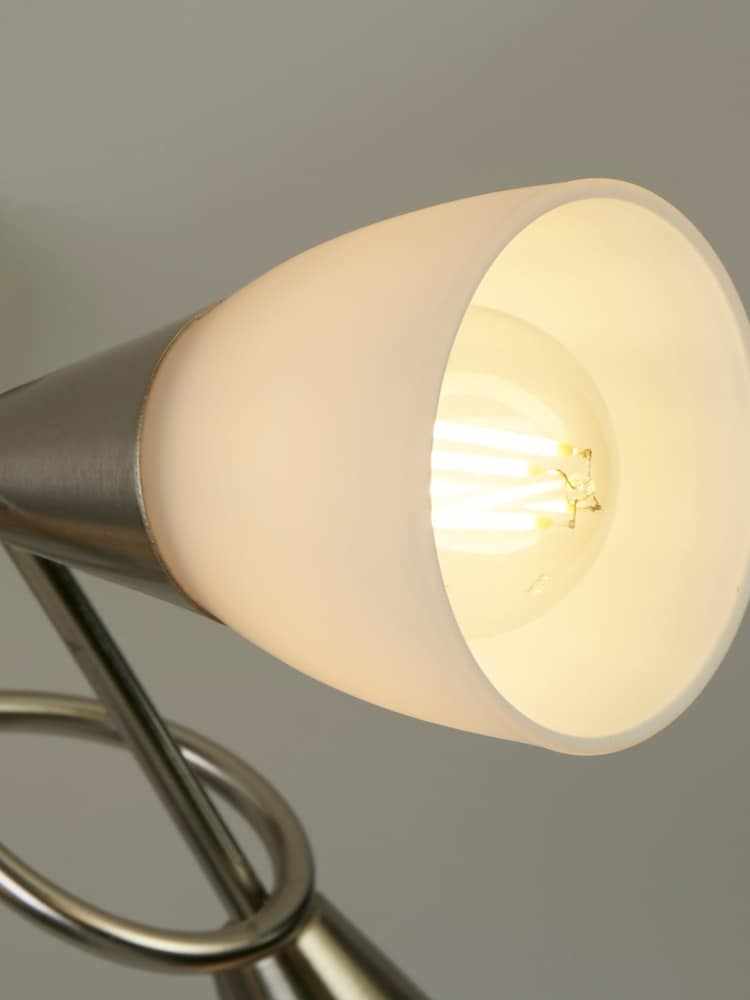 Searchlight Satin Silver Thames 3 Light Ceiling Light - Image 4 of 4