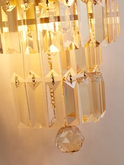 Searchlight Satin Brass Prism 2 Light Wall Light - Image 4 of 4