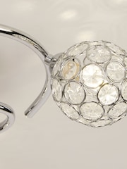 Searchlight Chrome and Clear Wimbledon 3 Ceiling Light - Image 2 of 4