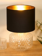 Searchlight Gold and Clear Waterford Table Lamp - Image 1 of 5
