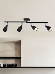 Searchlight Black and Chrome Focus 4 Spotlight - Image 1 of 4