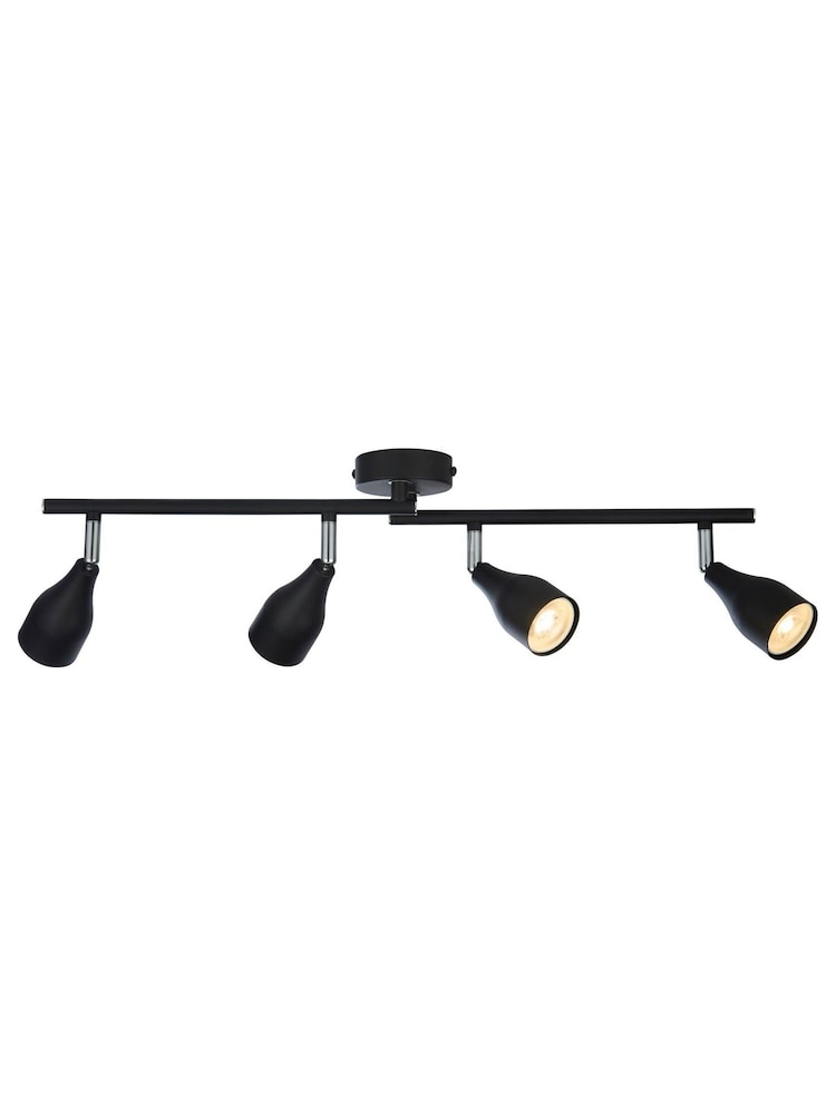 Searchlight Black and Chrome Focus 4 Spotlight - Image 2 of 4