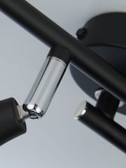 Searchlight Black and Chrome Focus 4 Spotlight - Image 4 of 4