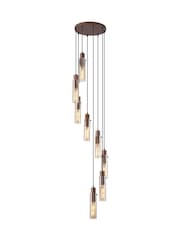 Searchlight Mocha and Amber Fira 5 Light Bar Pendant Ceiling Cluster Light - Image 3 of 4