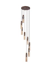 Searchlight Mocha and Amber Fira 5 Light Bar Pendant Ceiling Cluster Light - Image 4 of 4