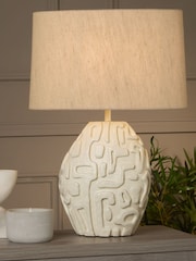 Searchlight Cream Agra 1 Light Table Lamp - Image 1 of 5