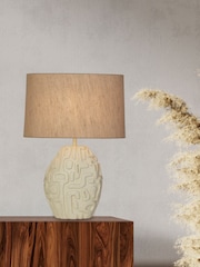 Searchlight Cream Agra 1 Light Table Lamp - Image 2 of 5