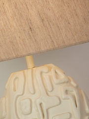 Searchlight Cream Agra 1 Light Table Lamp - Image 3 of 5
