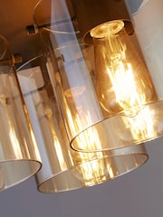 Searchlight Mocha Santorini 3 Flush Ceiling Light - Image 2 of 4