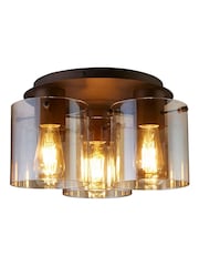Searchlight Mocha Santorini 3 Flush Ceiling Light - Image 3 of 4