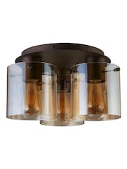 Searchlight Mocha Santorini 3 Flush Ceiling Light - Image 4 of 4