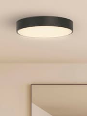 Searchlight White and Black Trieste LED Flush Ceiling Light - Image 1 of 4
