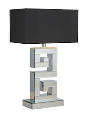 Searchlight Chrome and Clear Hasting Mirror Table Lamp - Image 3 of 5