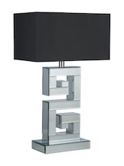 Searchlight Chrome and Clear Hasting Mirror Table Lamp - Image 4 of 5