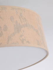 Searchlight Brown and White Natura 3 Light Flush Ceiling Light - Image 2 of 4