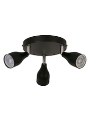 Searchlight Black and Chrome Astro 3 Light Spotlight - Image 3 of 4