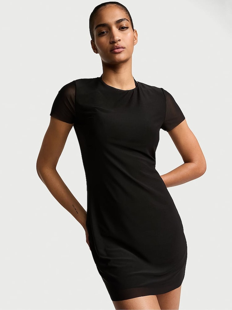Zwart - Victoria's Secret mesh tuniek mini-jurk - Image 1 of 3