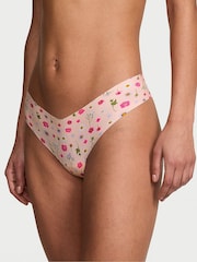 Victoria's Secret Purest Pink Floral Thong Knickers - Image 1 of 3