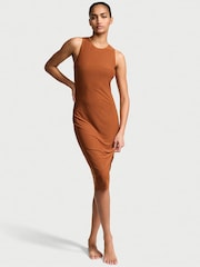 Victoria's Secret Cinnamon Brown Diamante Mesh Midi Swim Cover Up Dress - Image 1 of 3