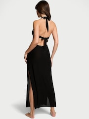 Victoria's Secret Black Mesh Knot Cover Up Maxi Dress - Image 2 of 3