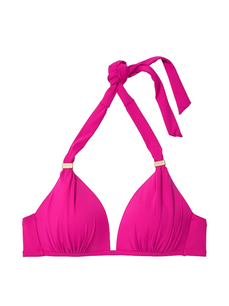Victoria's Secret Berry Blush Pink Halter Push Up Bikini Top - Image 3 of 3 Victoria's Secret Berry Blush Pink Halter Push Up Bikini Top - Image 3 of 3