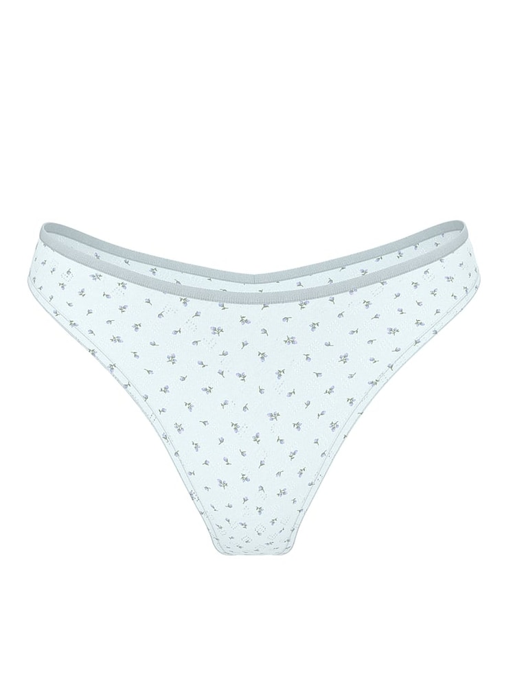 Victoria's Secret PINK Bliss Blue Thong Cotton Knickers - Image 3 of 3