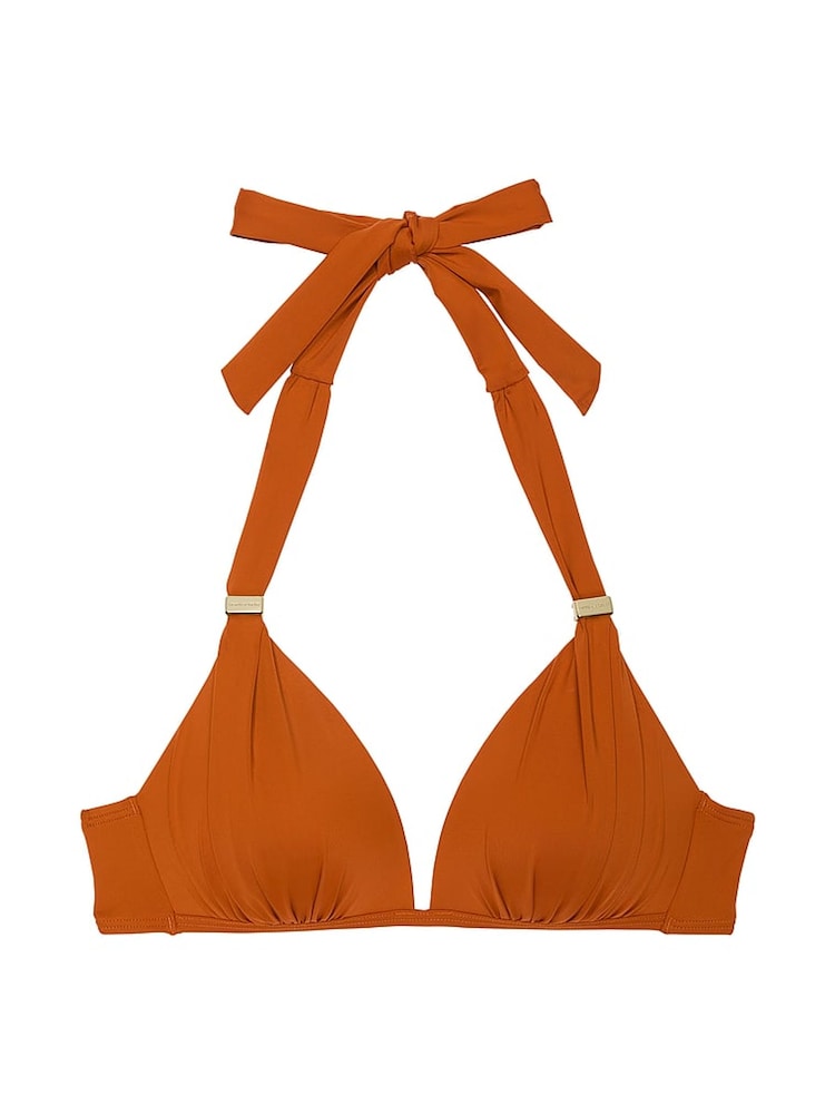 Victoria's Secret Cinnamon Brown Halter Push Up Bikini Top - Image 4 of 4 Victoria's Secret Cinnamon Brown Halter Push Up Bikini Top - Image 4 of 4