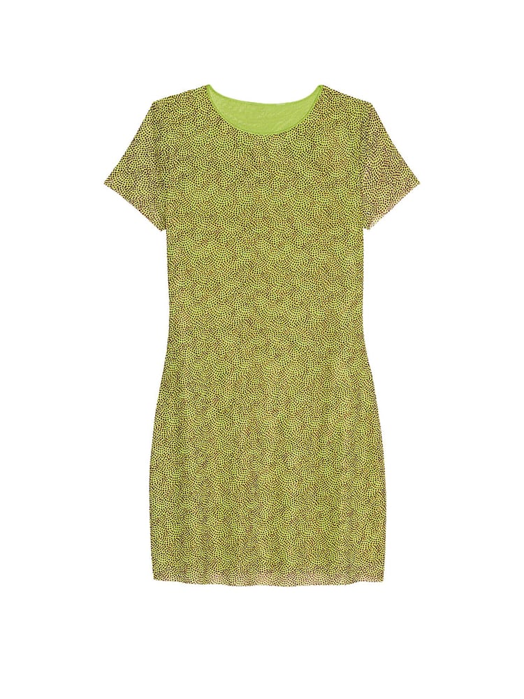 Limelight groene stippen - Victoria's Secret mesh tuniek mini-jurk - Image 3 of 3