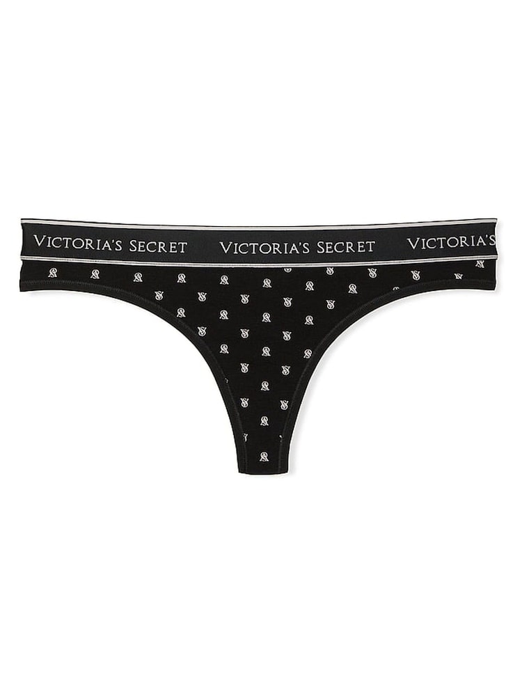 Victoria's Secret Black Logo Thong Knickers - Image 3 of 3