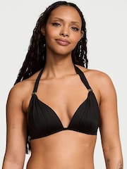 Victoria's Secret Black Halter Push Up Bikini Top - Image 1 of 4