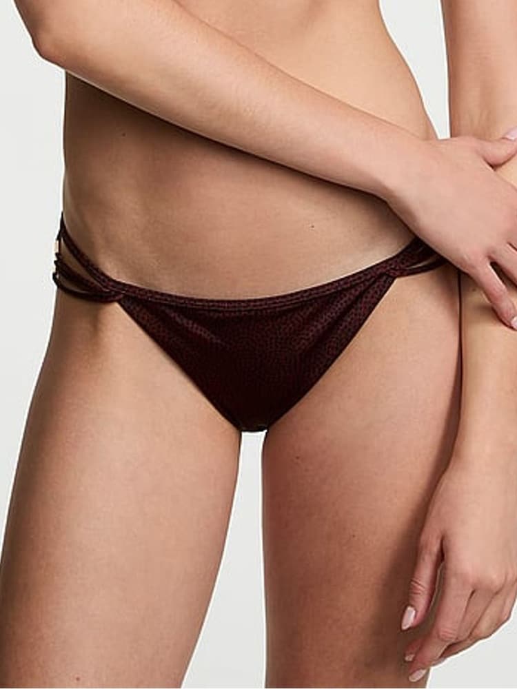 Victoria's Secret Burgundy Brown Dots Archive Bikini Bottoms - Image 1 of 4 Victoria's Secret Burgundy Brown Dots Archive Bikini Bottoms - Image 1 of 4